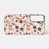 Coque Samsung Galaxy Motif crâne de fleurs (Verso Horizontal)