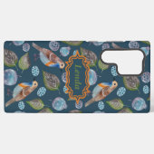Coque Samsung Galaxy Motif d'aquarelle Blue Birds (Verso Horizontal)