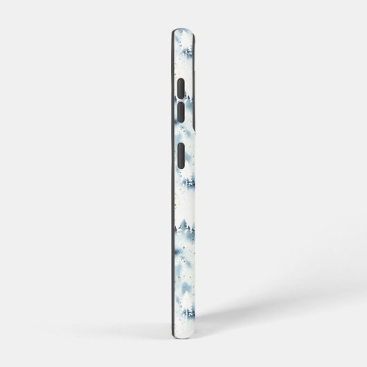 Coque Samsung Galaxy Motif d'aquarelle de la forêt bleue de minuit (Côté droit)