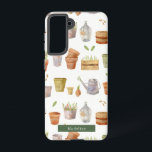 Coque Samsung Galaxy Motif d'aquarelle de l'outil de jardinage<br><div class="desc">Ce mignon étui téléphonique comporte votre nom avec des motifs d'outil de jardinage en aquarelle. Personnalisez-le selon vos besoins. Vous pouvez trouver des produits correspondants dans mon magasin.</div>