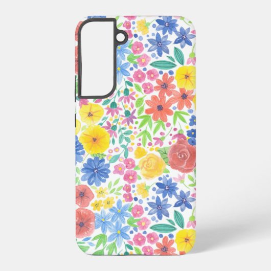 Coque Samsung Galaxy Motif d'aquarelle florale (Verso)