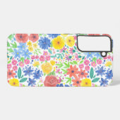 Coque Samsung Galaxy Motif d'aquarelle florale (Verso Horizontal)
