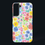 Coque Samsung Galaxy Motif d'aquarelle florale<br><div class="desc">Diverses fleurs peintes en aquarelles</div>