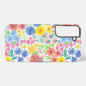 Coque Samsung Galaxy Motif d'aquarelle florale (Verso Horizontal)