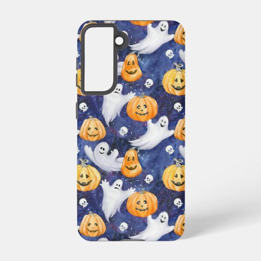 Coque Samsung Galaxy Motif d'aquarelle Halloween (Verso)