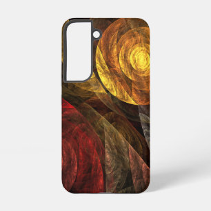 Coque Samsung Galaxy Motif d'art abstrait moderne floral tournesol