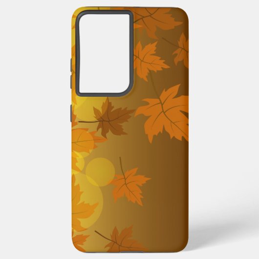 Coque Samsung Galaxy Motif d'automne avec feuilles d'érable en chute et (Verso)