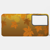 Coque Samsung Galaxy Motif d'automne avec feuilles d'érable en chute et (Verso Horizontal)