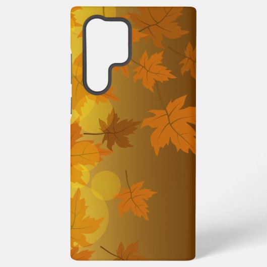 Coque Samsung Galaxy Motif d'automne avec feuilles d'érable en chute et (Verso)