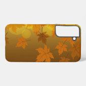 Coque Samsung Galaxy Motif d'automne avec feuilles d'érable en chute et (Verso Horizontal)