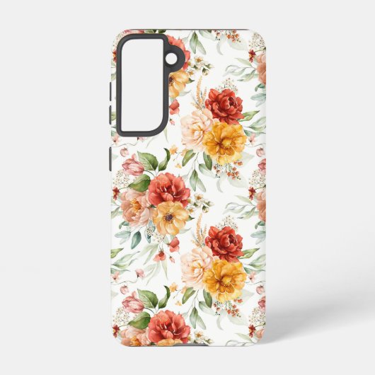 Coque Samsung Galaxy Motif de bouquet de fleurs Red Peony (Verso)