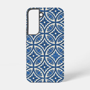 Coque Samsung Galaxy Motif de carreaux de lotus méditerranéen - The Whi