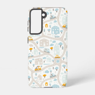Coque Samsung Galaxy Motif de carte de quartier de Cute Pastel