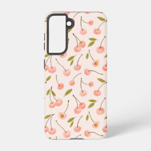 Coque Samsung Galaxy Motif de cerise aquarelle