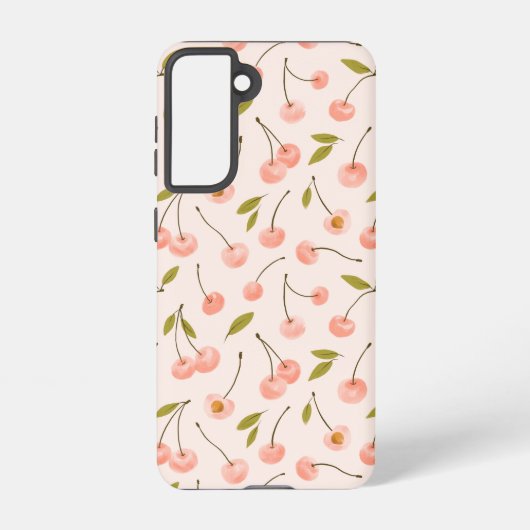 Coque Samsung Galaxy Motif de cerise aquarelle (Verso)