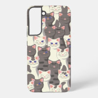 Motif de chats blancs et gris