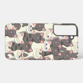 Coque Samsung Galaxy Motif de chats blancs et gris (Verso Horizontal)