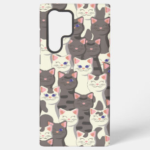 Coque Samsung Galaxy Motif de chats blancs et gris