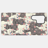 Coque Samsung Galaxy Motif de chats blancs et gris (Verso Horizontal)