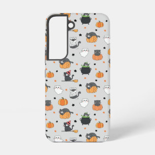 Coque Samsung Galaxy Motif de chats et de fantômes d'Halloween mignons