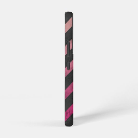 Coque Samsung Galaxy Motif de chevron gris foncé rose magenta (Côté droit)