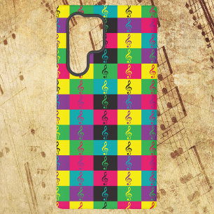 Coque Samsung Galaxy Motif de Clé de Sol Coloré Lumineux