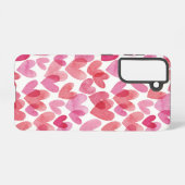 Coque Samsung Galaxy Motif de coeur aquarelle (Verso Horizontal)