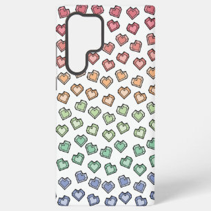 Coque Samsung Galaxy Motif de cœur en pierre précieuse arc-en-ciel past