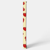 Coque Samsung Galaxy Motif de coeur rouge élégant sur beige classieux (Côté gauche)