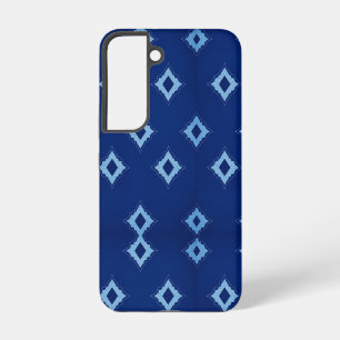 Coque Samsung Galaxy Motif de diamant bleu ciel sur fond bleu foncé