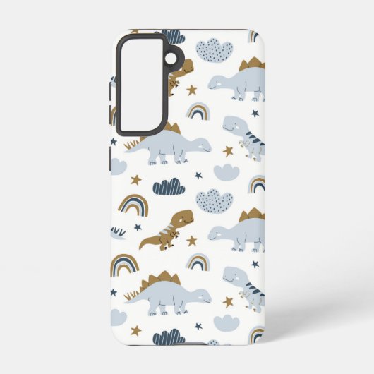 Coque Samsung Galaxy Motif de dinosaure arc-en-ciel mignon (Verso)