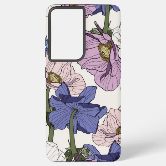 Coque Samsung Galaxy Motif de fleurs (Verso)