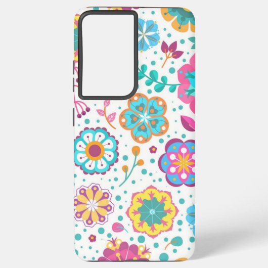 Coque Samsung Galaxy Motif de fleurs (Verso)