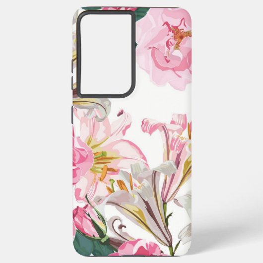 Coque Samsung Galaxy Motif de fleurs (Verso)