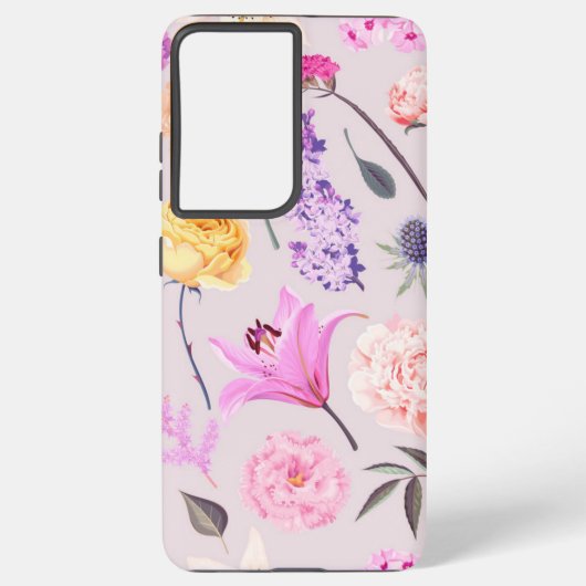 Coque Samsung Galaxy Motif de fleurs (Verso)