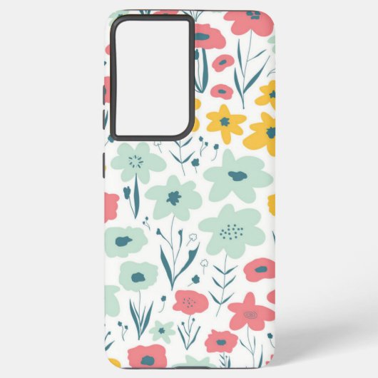 Coque Samsung Galaxy Motif de fleurs (Verso)