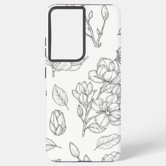 Coque Samsung Galaxy Motif de fleurs (Verso)