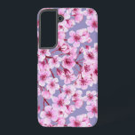 Coque Samsung Galaxy Motif de fleurs de cerisiers<br><div class="desc">Aquarelle motif transparent en branches de cerisier.</div>