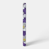 Coque Samsung Galaxy Motif de fleurs de colonnes violet et blanc (Côté gauche)