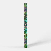 Coque Samsung Galaxy Motif de fleurs de printemps vert pourpre (Côté droit)