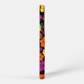 Coque Samsung Galaxy Motif de fleurs - Noir, Rose, Orange et Jaune (Côté droit)