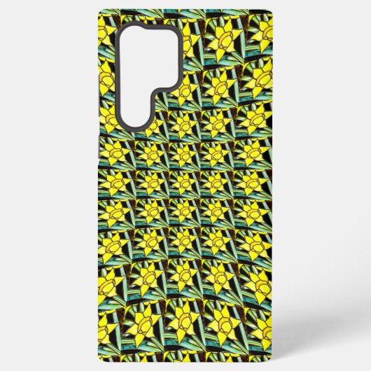 Coque Samsung Galaxy Motif de fleurs précieuses jaunes (Verso)
