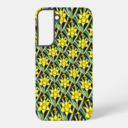 Coque Samsung Galaxy Motif de fleurs précieuses jaunes (Verso)