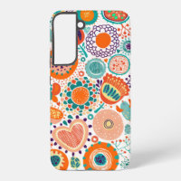Motif de fleurs rétro colorées 3a