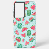 Coque Samsung Galaxy Motif de fruits d'été | Pastèque | vert rouge (Verso)