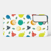 Coque Samsung Galaxy Motif de fruits, Plum, Orange, Citron, Poire, Pomm (Verso Horizontal)