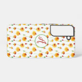 Coque Samsung Galaxy Motif de Ladybugs et de Dandelions avec initiales (Verso Horizontal)