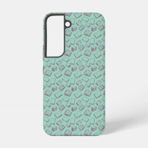 Coque Samsung Galaxy Motif de livres en rouge foncé