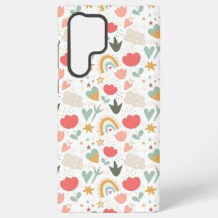 Coque Samsung Galaxy Motif de nurserie fantaisiste avec nuages et étoil