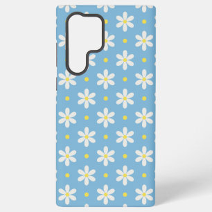 Coque Samsung Galaxy Motif de pâquerettes blanches sur fond personnalis